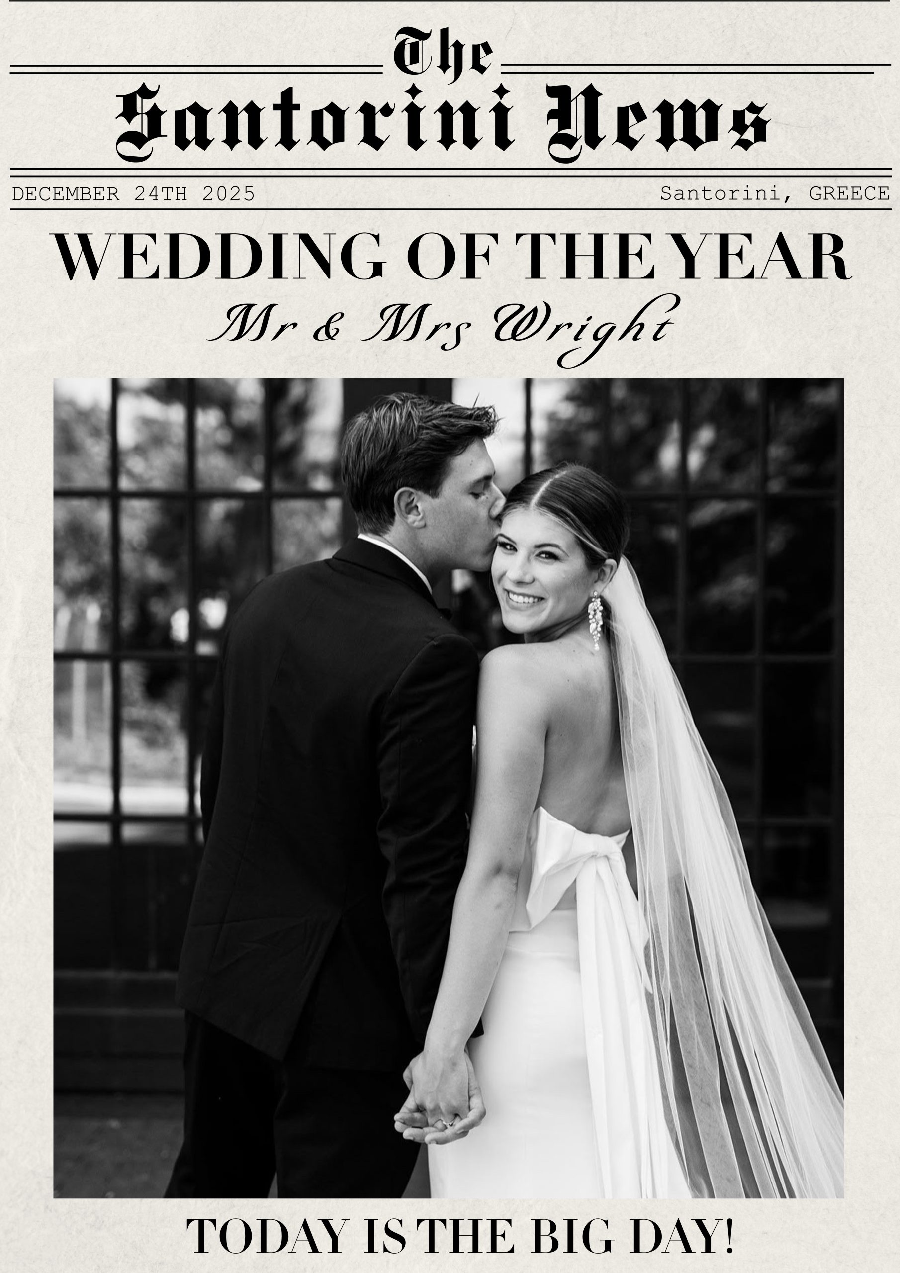 Wedding newspaper cover_onephotobooth
