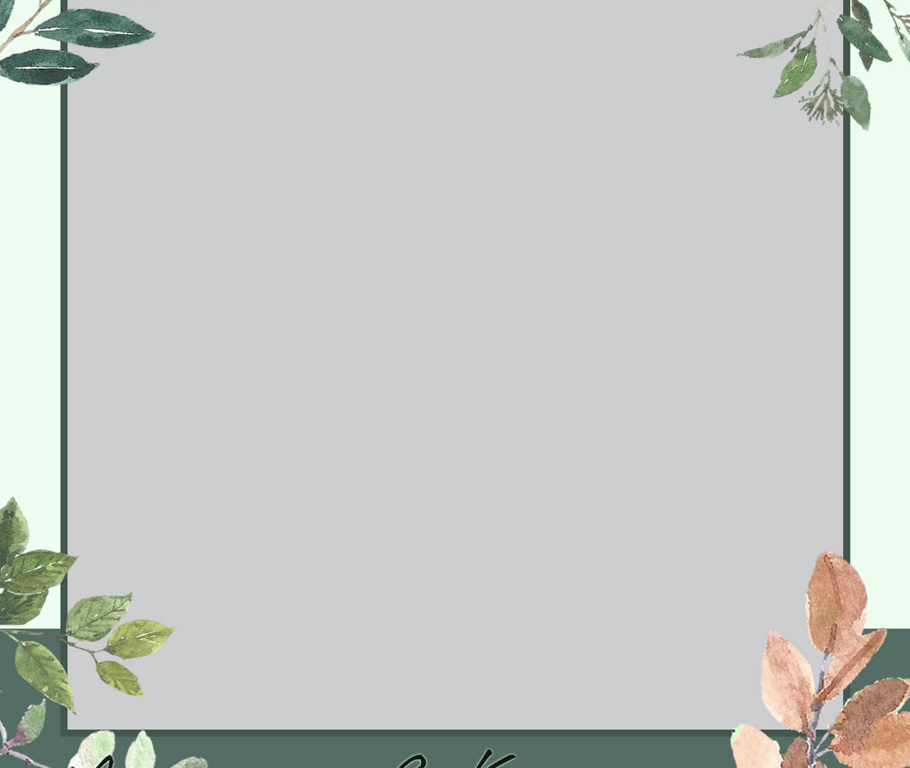 Green floral frame video template_onephotobooth