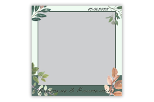Green floral frame video template_onephotobooth