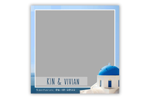 Santorini square video template_onephotobooth